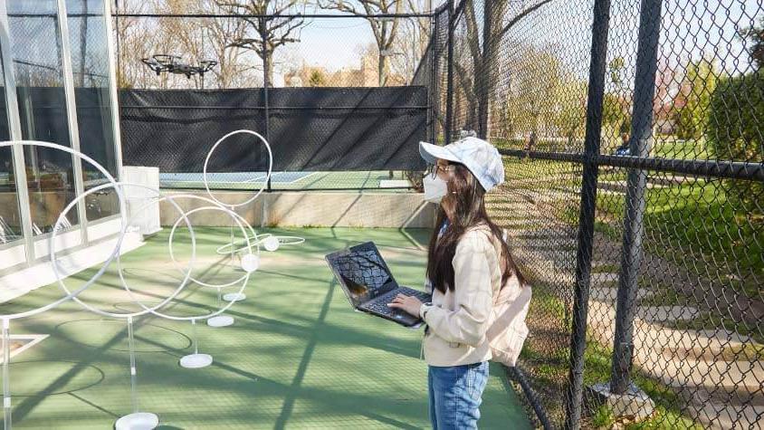 Upper School Academics drone